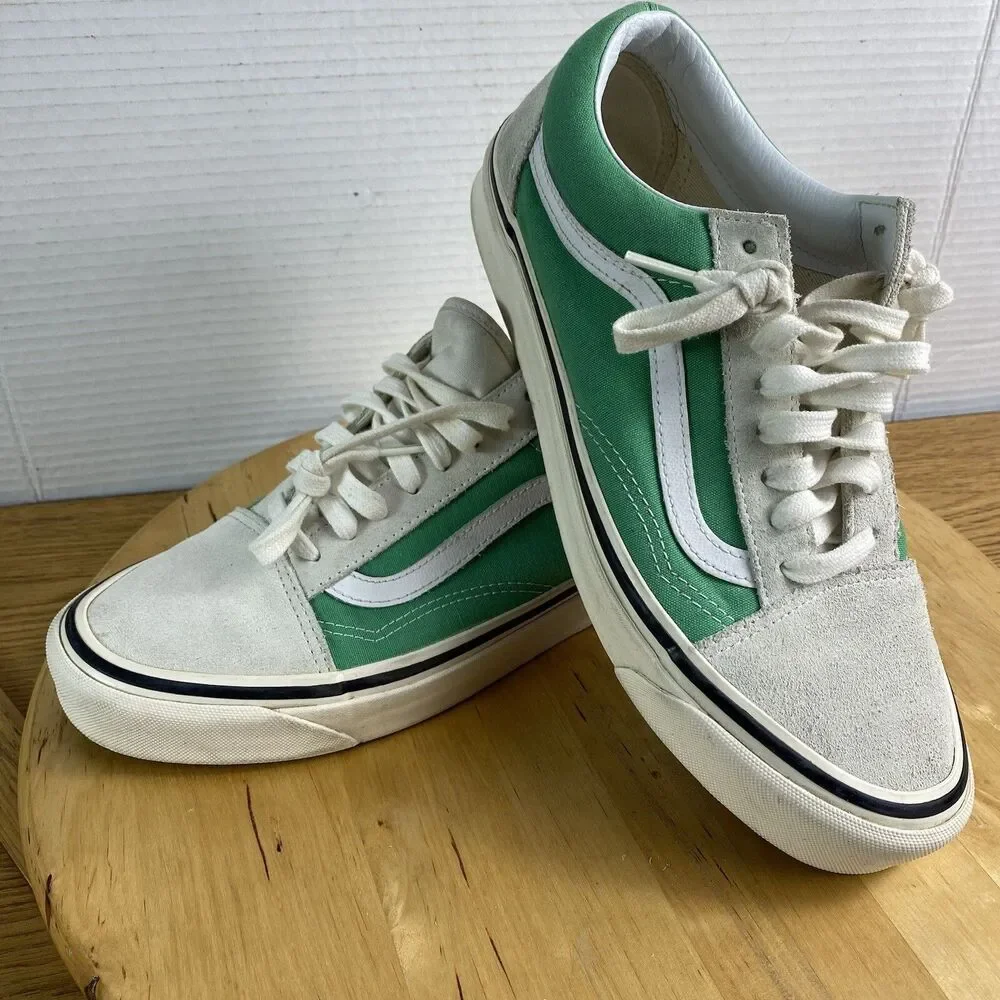 Van’s Old Skool DX Anaheim Factory White Green Men’s 8.5 Women’s 10